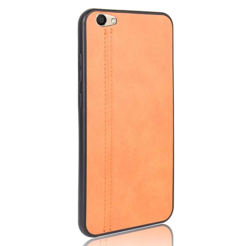 For Vivo V5/Y67 Shockproof Sewing Cow Pattern Skin PC + PU + TPU Case(Black)