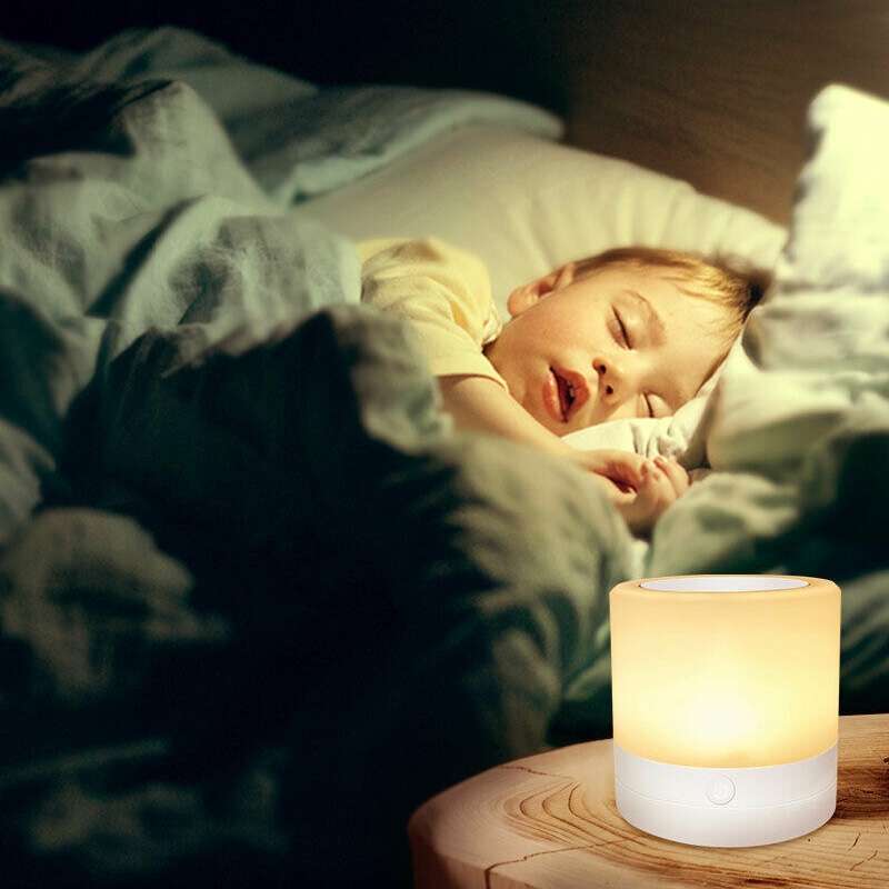 LED Night Light Bedside Table Touch Sensoring Lamp USB Rechargeable RGB LED Night Light