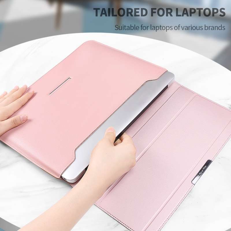 4 in 1 Universal Laptop Holder PU Waterproof Protection Wrist Laptop Bag, Size:15/16inch(Red)