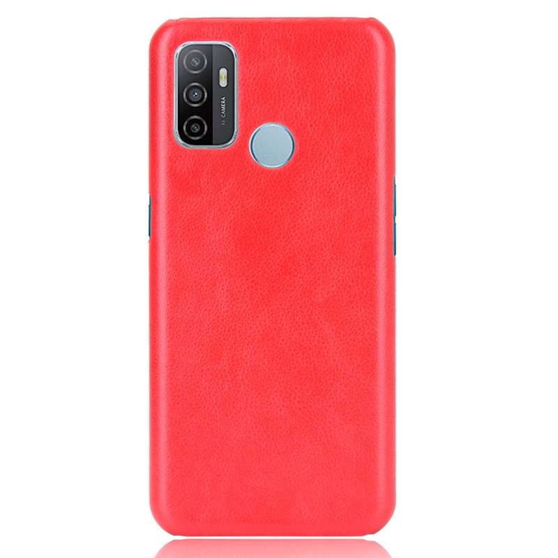 For OPPO A53 (2020) / A32 (2020) Shockproof Litchi Texture PC + PU Case(Black)