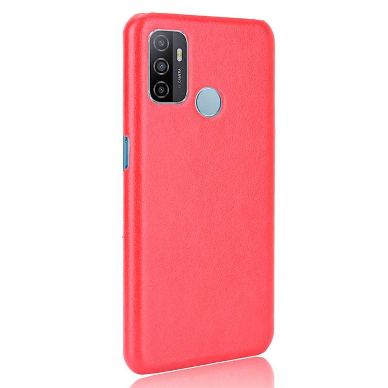 For OPPO A53 (2020) / A32 (2020) Shockproof Litchi Texture PC + PU Case(Black)