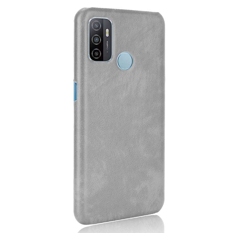 For OPPO A53 (2020) / A32 (2020) Shockproof Litchi Texture PC + PU Case(Black)