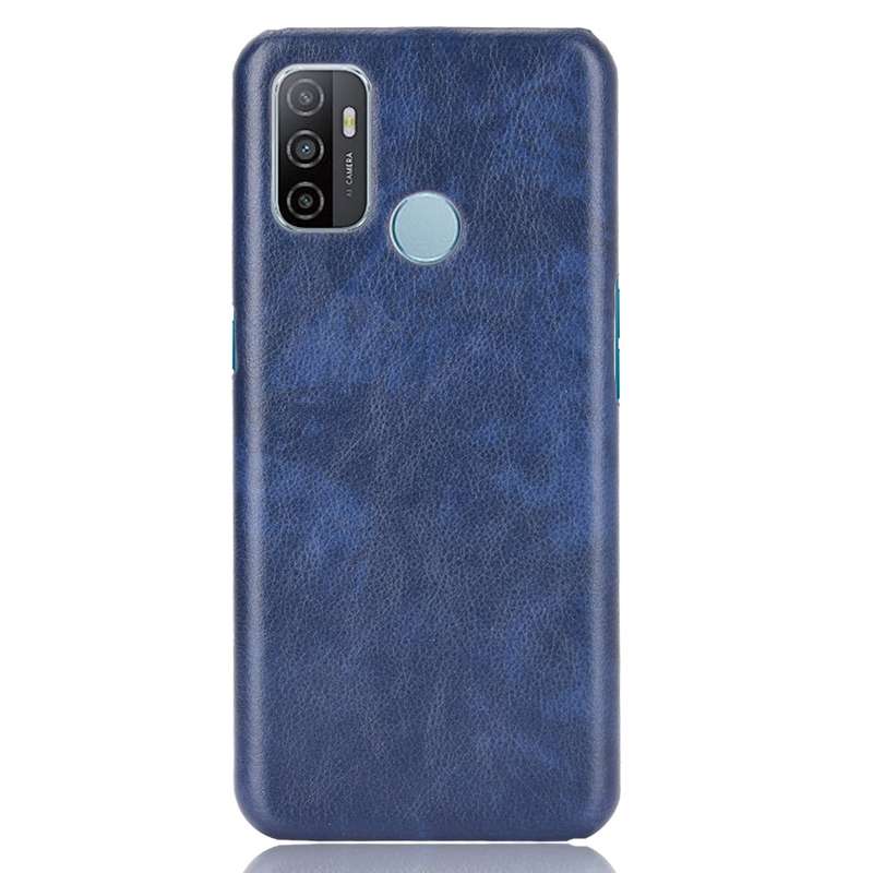 For OPPO A53 (2020) / A32 (2020) Shockproof Litchi Texture PC + PU Case(Black)