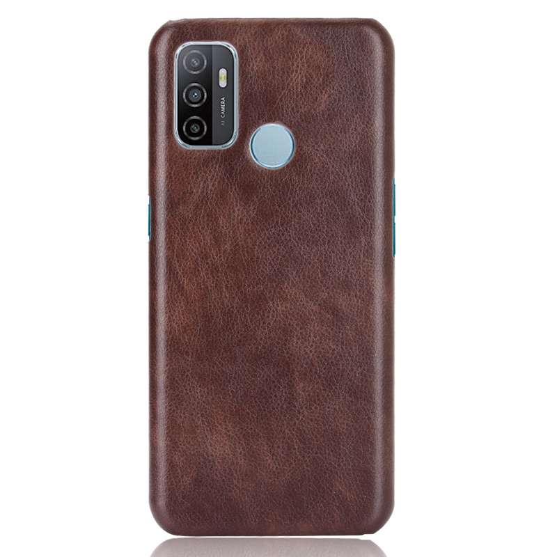 For OPPO A53 (2020) / A32 (2020) Shockproof Litchi Texture PC + PU Case(Black)