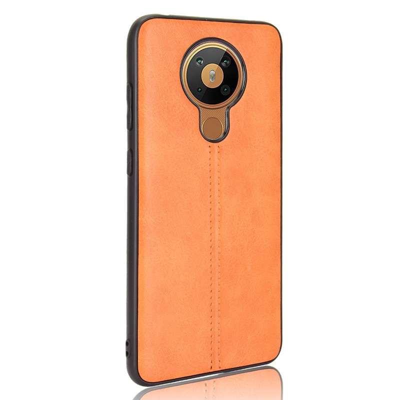 For Nokia 5.3 Shockproof Sewing Cow Pattern Skin PC + PU + TPU Case(Blue)