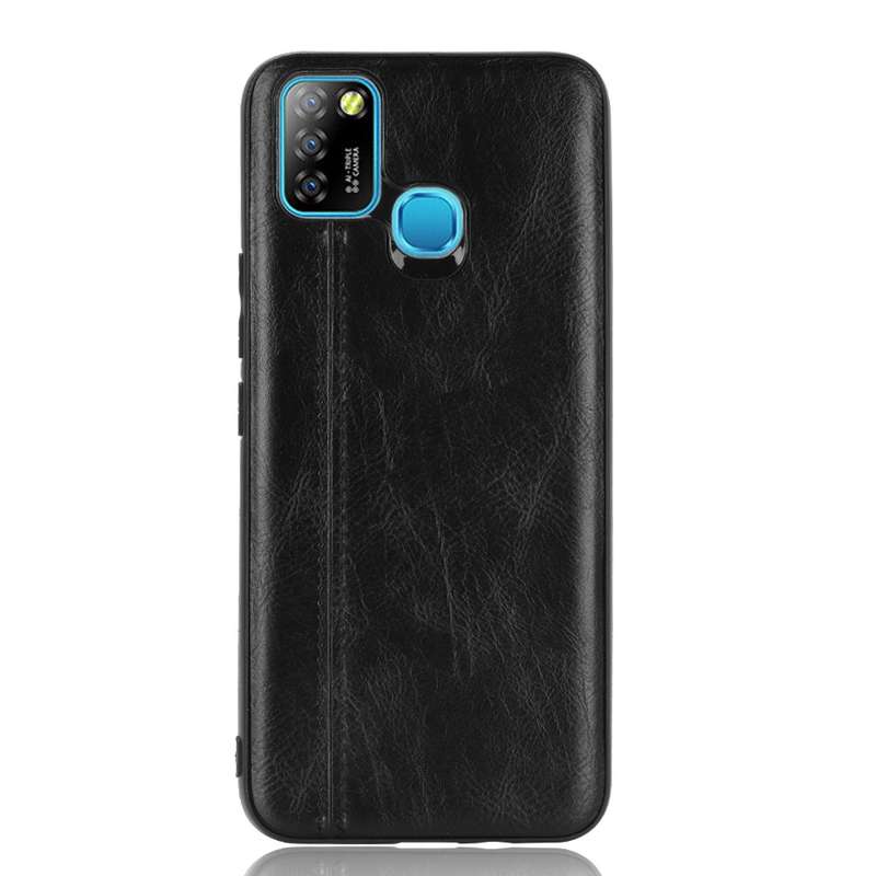 For Infinix Hot 10 Lite Shockproof Sewing Cow Pattern Skin PC + PU + TPU Case(Orange)