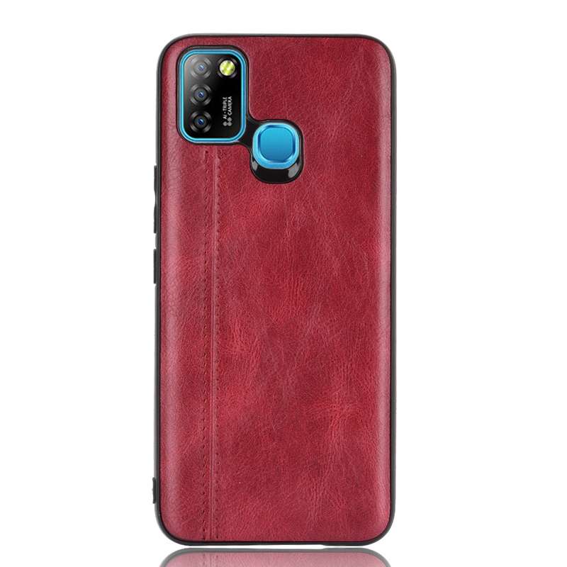 For Infinix Hot 10 Lite Shockproof Sewing Cow Pattern Skin PC + PU + TPU Case(Orange)