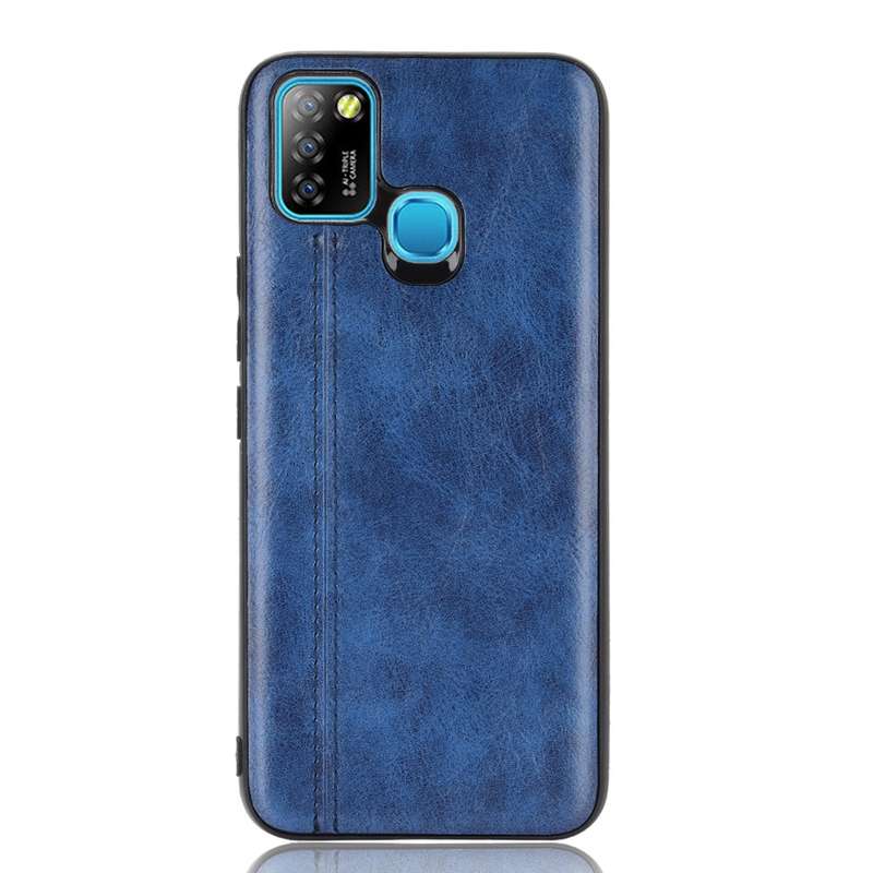 For Infinix Hot 10 Lite Shockproof Sewing Cow Pattern Skin PC + PU + TPU Case(Orange)