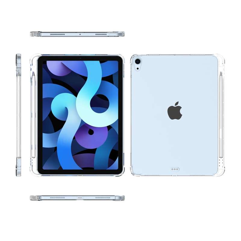 For iPad Air 2022 / 2020 10.9 Transparent All-inclusive TPU Silicone Anti-drop Protective Case with