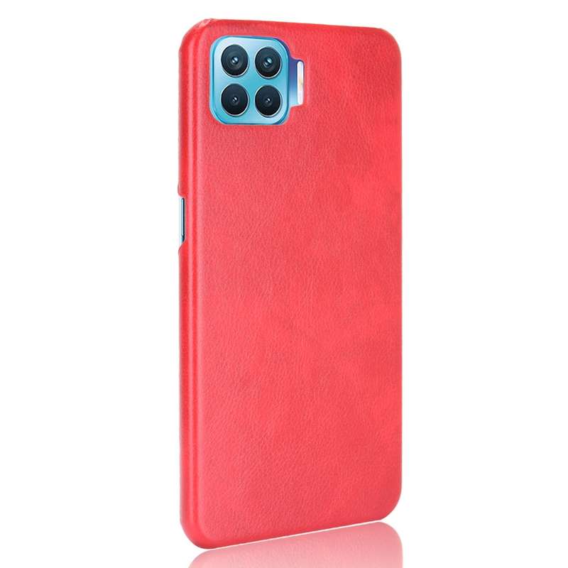 For OPPO F17 Pro / A93 / Reno4 Lite / Reno4 F Shockproof Litchi Texture PC + PU Case(Blue)