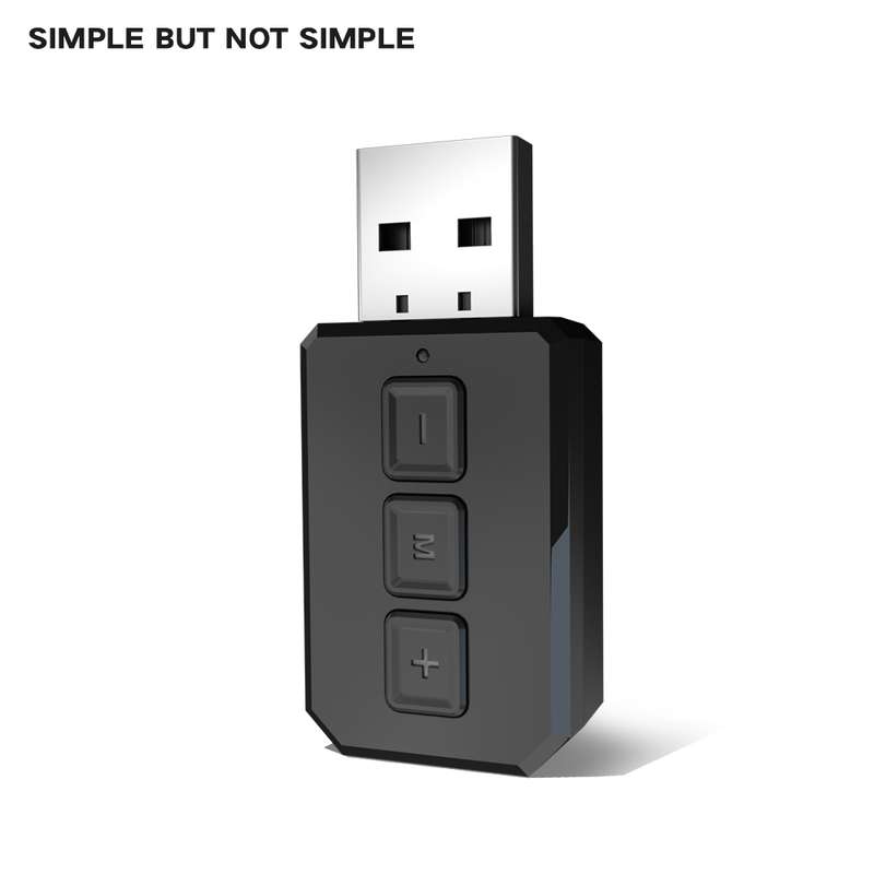 RT02 USB Bluetooth Audio Adapter Receives Transmits 2-in-1 Bluetooth 5.0 Hands-free Talk Car Bluetoo