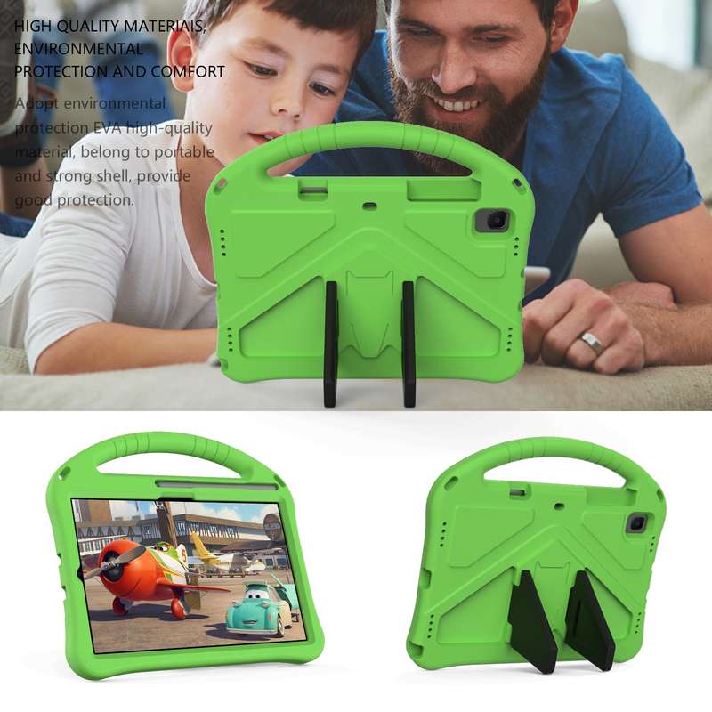 For Galaxy Tab S5e T720/T725 EVA Flat Anti Falling Protective Case Shell with Holder(Black)