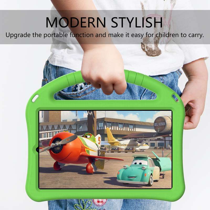 For Huawei MediaPad M5 Lite 8 EVA Flat Anti Falling Protective Case Shell with Holder(Purple)