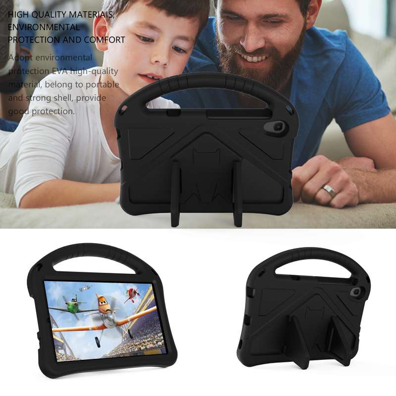 For Huawei MatePad T8 EVA Flat Anti Falling Protective Case Shell with Holder(Blue)