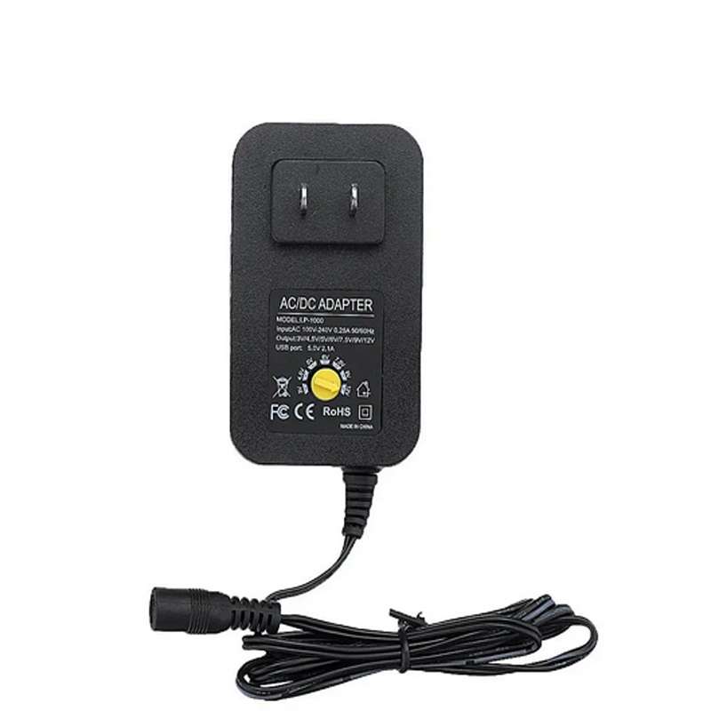 3V 4.5V 5V 6V 7.5V 9V 12V 2A 2.5A AC DC Adapter Adjustable Power Adapter Universal Charger Power Sup