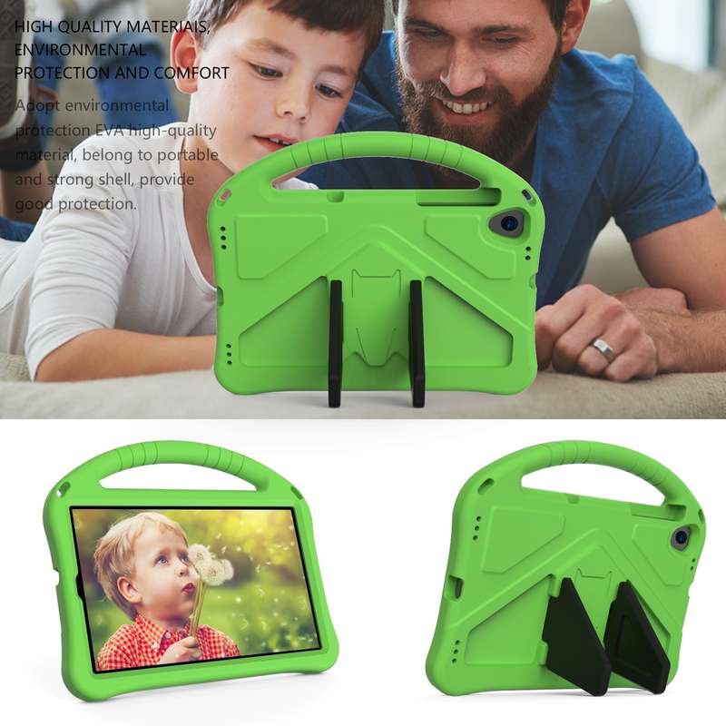 For Samsung Galaxy Tab A 10.1 (2019) T510 EVA Flat Anti Falling Protective Case Shell with Holder(Ro