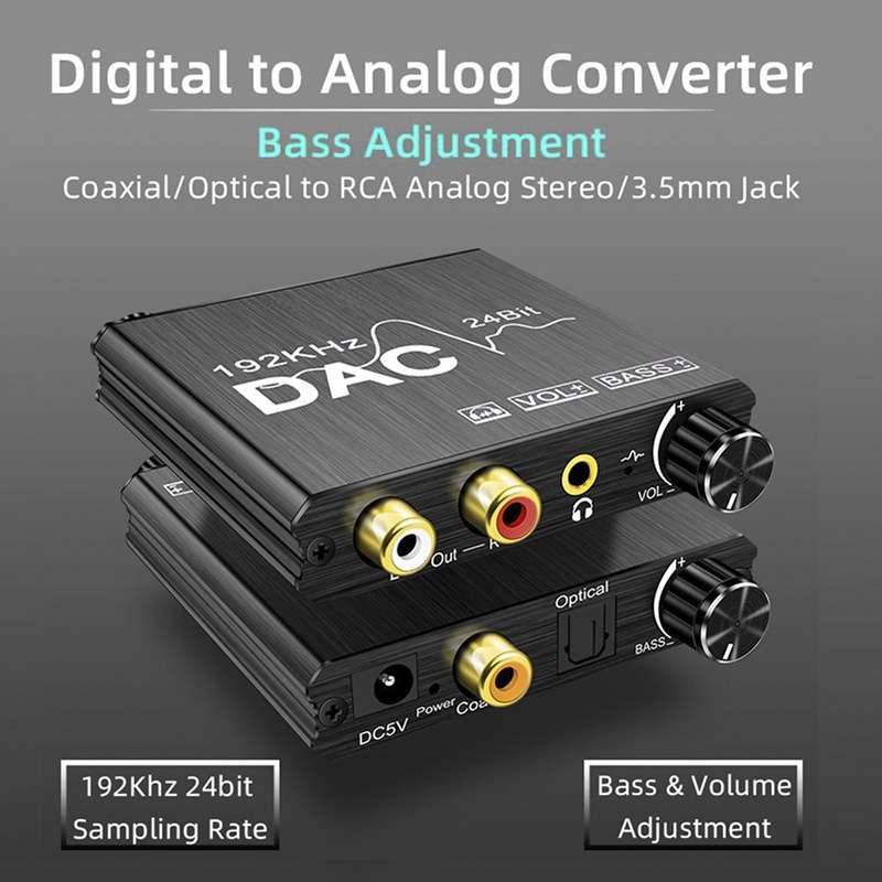 3-Channel Mixer Front Stereo Amplifier High / Mid / Bass Adjuster, USB 5V Power Supply, US Plug
