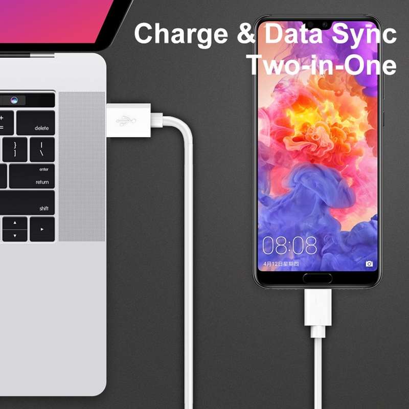 YSY-312PD QC3.0 18W USB + PD 20W USB-C / Type-C Car Charger with USB to Micro USB Data Cable(White)