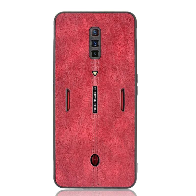 For ZTE nubia Red Magic 6/Red Magic 6 Pro Shockproof Sewing Cow Pattern Skin PC + PU + TPU Case(Blue