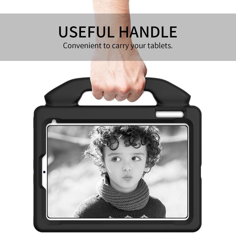 For iPad mini 6 / mini 2024 Children EVA Shockproof Tablet Case with Thumb Bracket(Black)