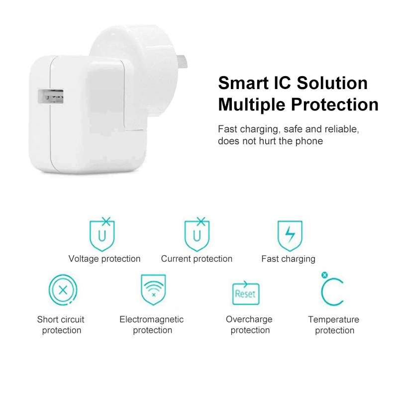 12W USB Port Travel Charger for iPad Series / iPod Series / iPhone Series , AU Plug