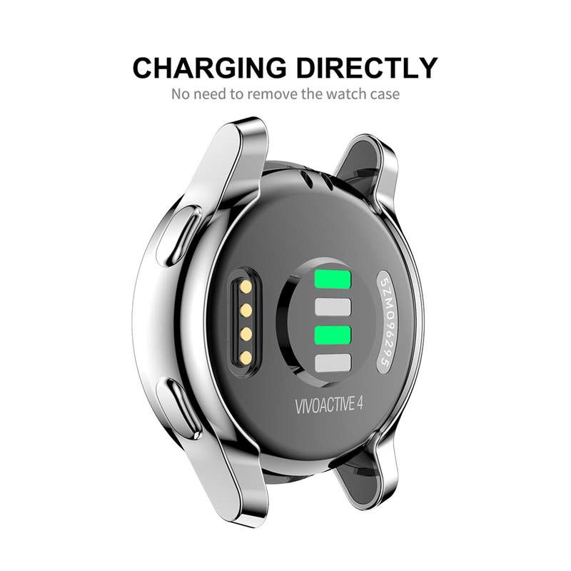 For Garmin Venu 2 45mm / Vivoactive 4 45mm ENKAY Hat-Prince Full Coverage Electroplate TPU Soft Case