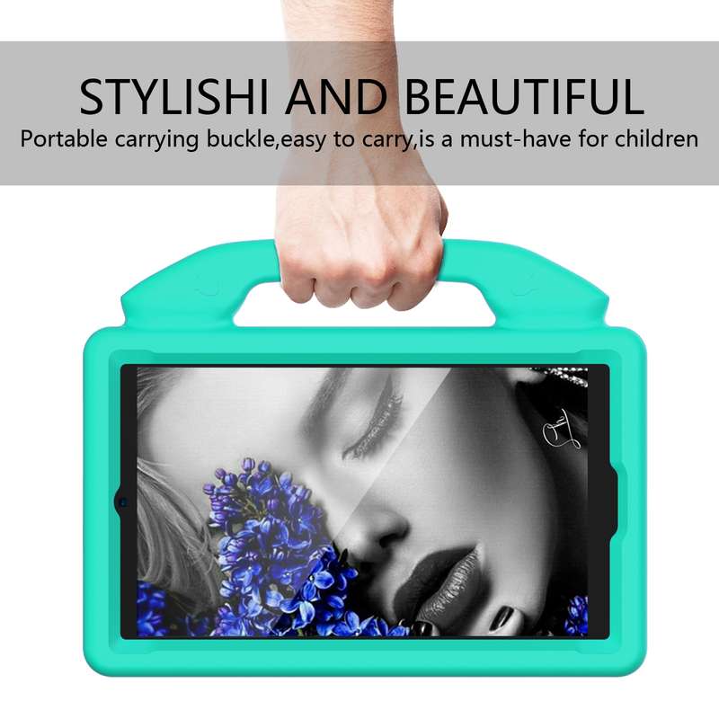 For Samsung Galaxy Tab A7 Lite T220 / T225 Thumb Bracket EVA Shockproof Tablet Case(Black)