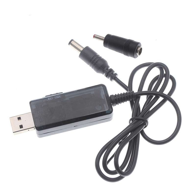 KWS-912V USB Boost Converter DC 5V to 9V / 12V Converter Cable + 3.5x1.35mm Plug Set