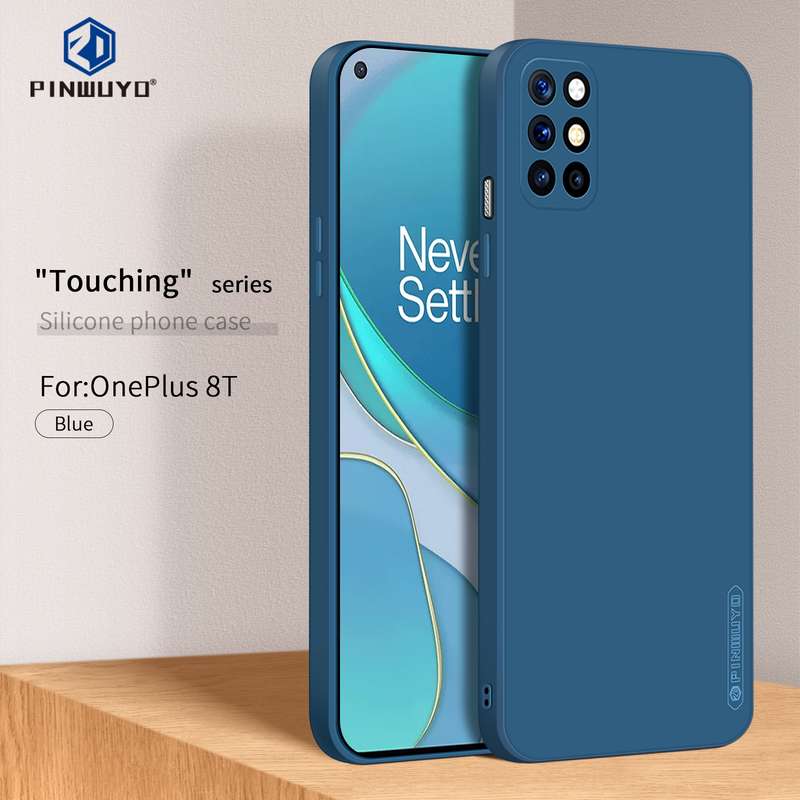 For OnePlus 8T PINWUYO Touching Series Liquid Silicone TPU Shockproof Case(Black)