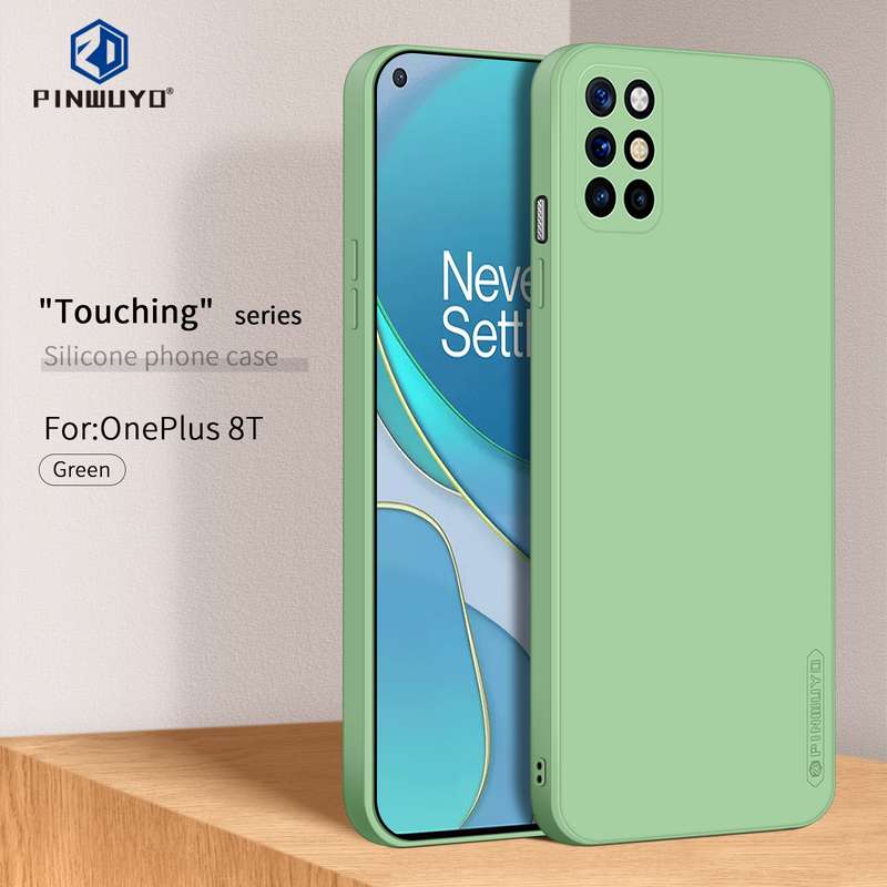 For OnePlus 8T PINWUYO Touching Series Liquid Silicone TPU Shockproof Case(Black)