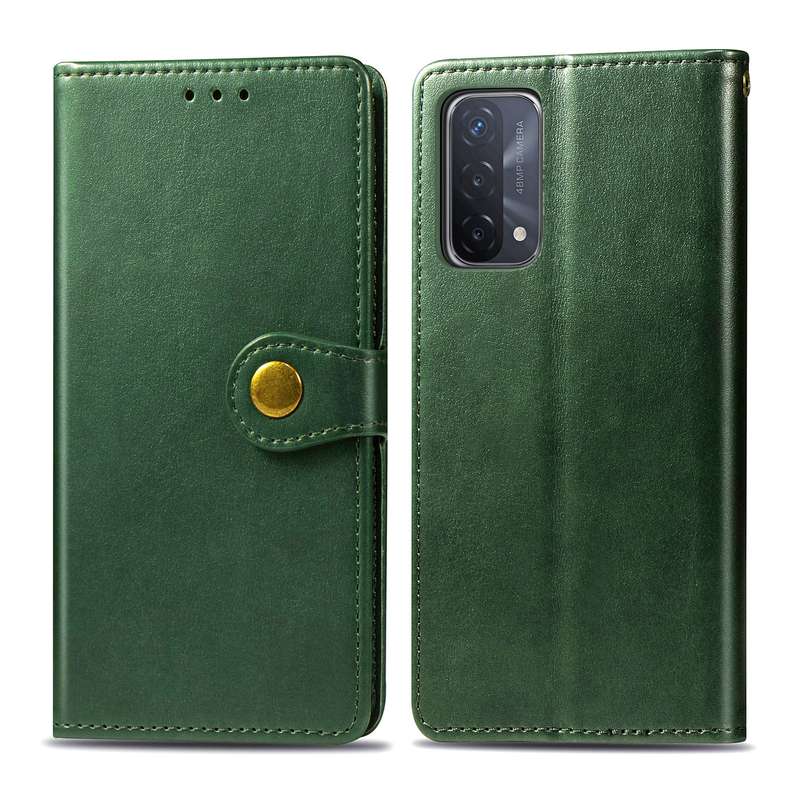 For OPPO A93 5G / A74 5G Solid Color Leather Buckle Phone Case with Lanyard & Photo Frame & Card Slo