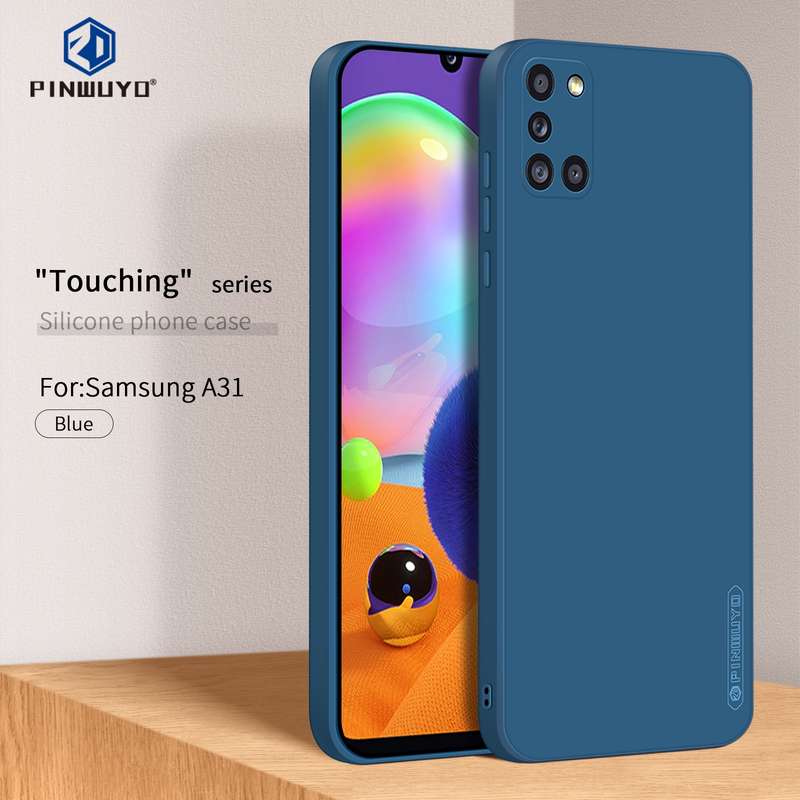 For Samsung Galaxy A31 PINWUYO Touching Series Liquid Silicone TPU Shockproof Case(Green)