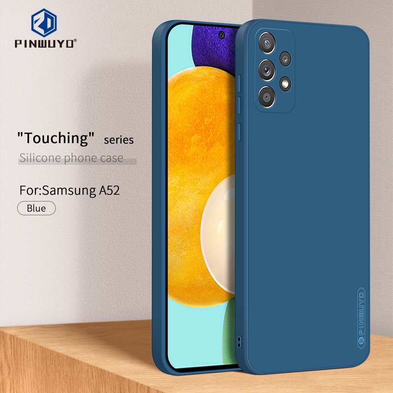 For Samsung Galaxy A52 4G/5G PINWUYO Touching Series Liquid Silicone TPU Shockproof Case(Green)