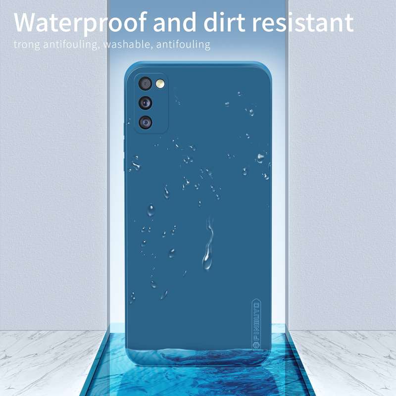 For Samsung Galaxy A41 PINWUYO Touching Series Liquid Silicone TPU Shockproof Case(Blue)