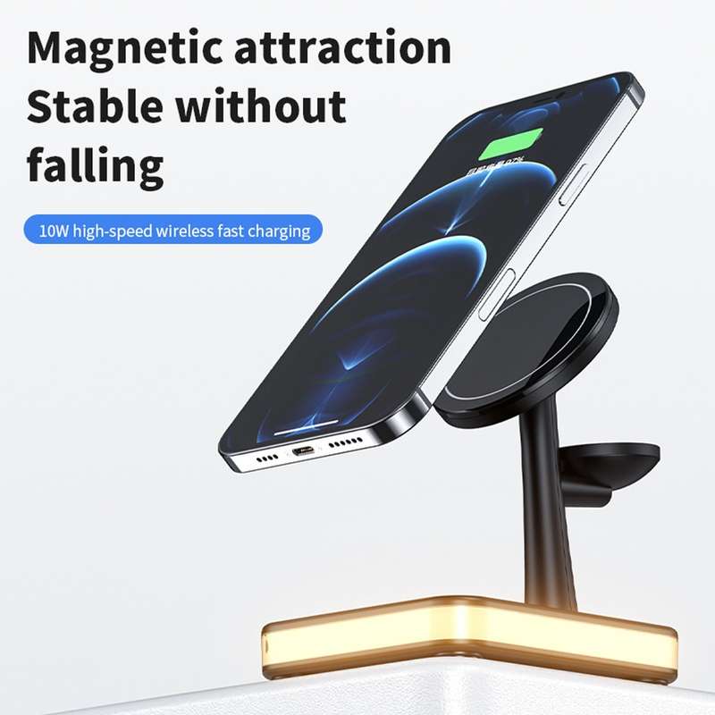 WX-991 Magnetic 4 in 1 Wireless Charger for iPhone / iWatch / AirPods or other Smart Phones(White)