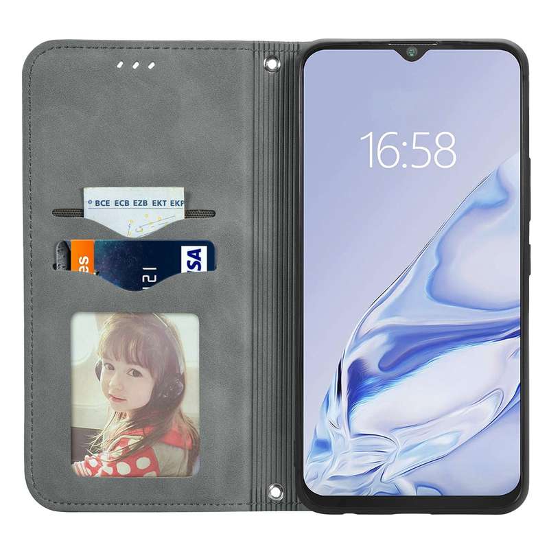 For Cubot Note 20 Retro Skin Feel Business Magnetic Horizontal Flip Leather Case with Holder & Card