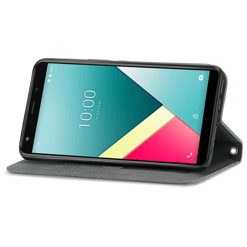 For Wiko Y61 Retro Skin Feel Business Magnetic Horizontal Flip Leather Case with Holder & Card Slots