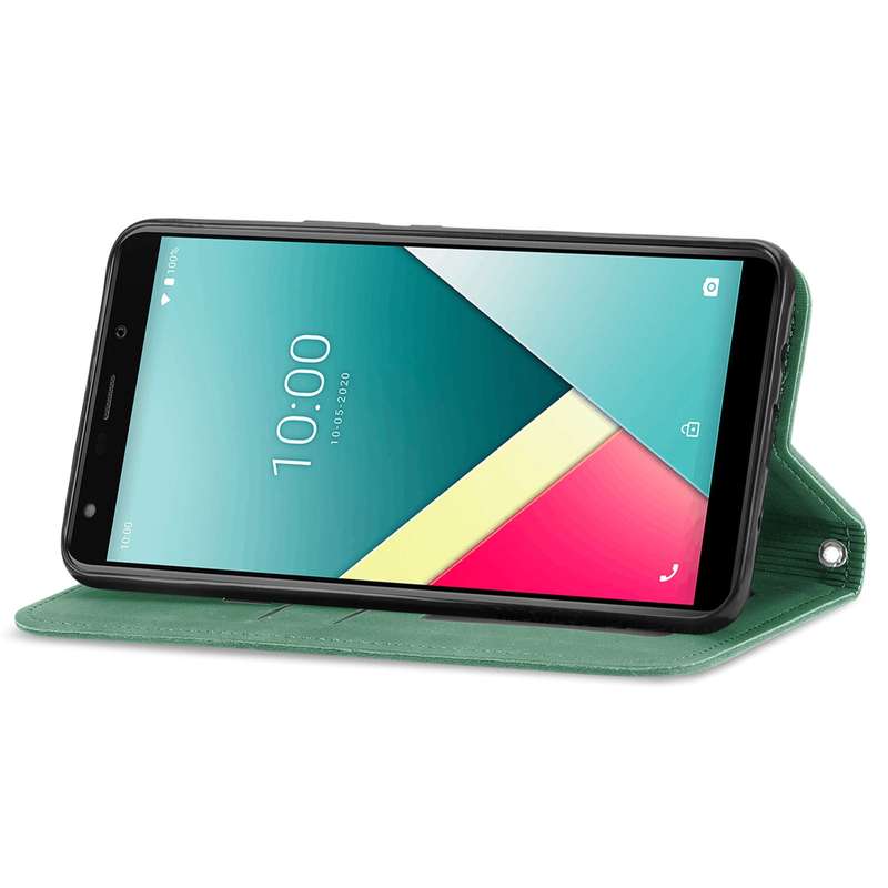 For Wiko Y61 Retro Skin Feel Business Magnetic Horizontal Flip Leather Case with Holder & Card Slots