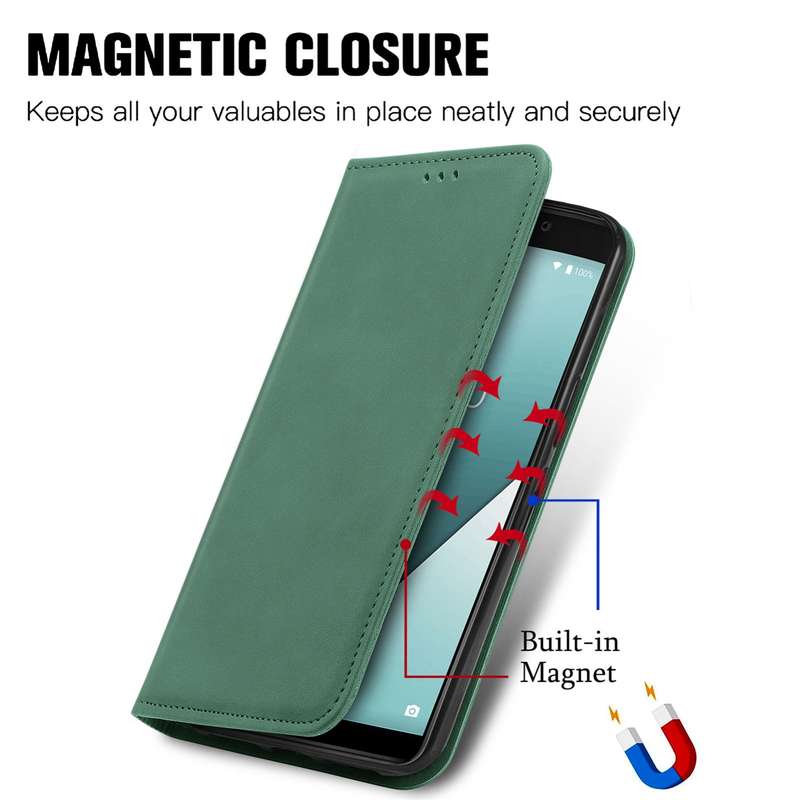 For Wiko Y61 Retro Skin Feel Business Magnetic Horizontal Flip Leather Case with Holder & Card Slots