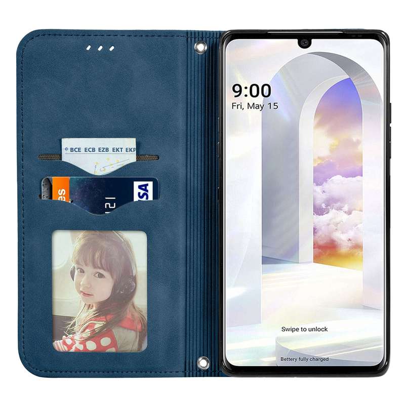 For LG Velvet 2 Pro Retro Skin Feel Business Magnetic Horizontal Flip Leather Case with Holder & Car