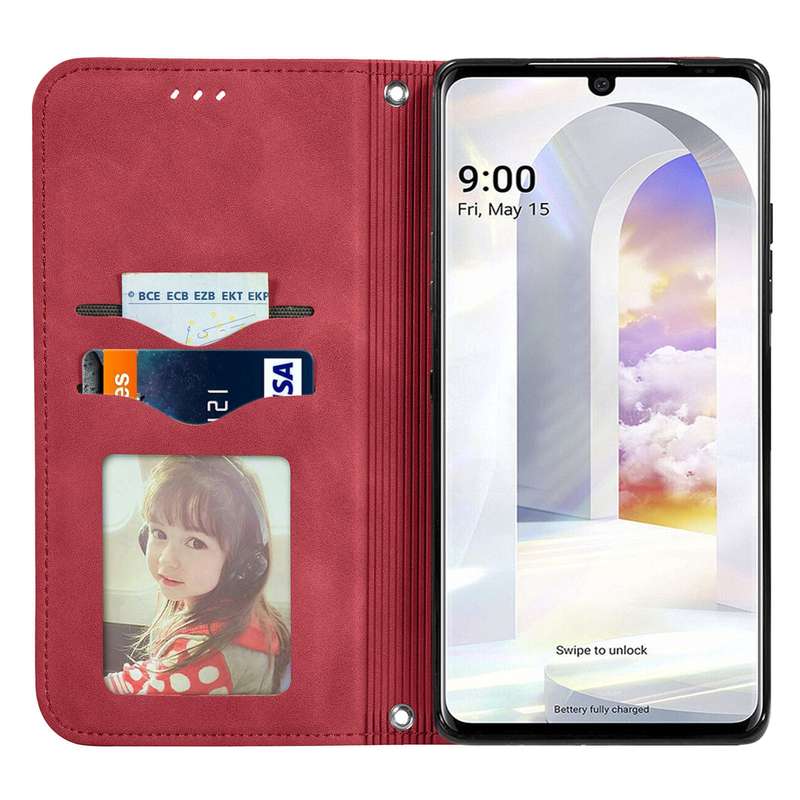 For LG Velvet 2 Pro Retro Skin Feel Business Magnetic Horizontal Flip Leather Case with Holder & Car