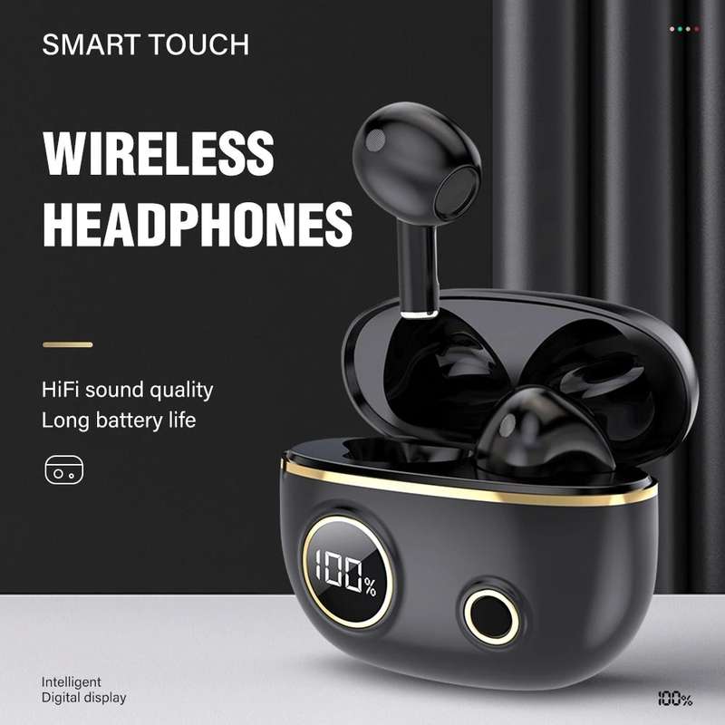 PRO100 TWS Bluetooth 5.2 Noise Canceling Waterproof Earphones 9D Stereo Sports Headphone with Chargi
