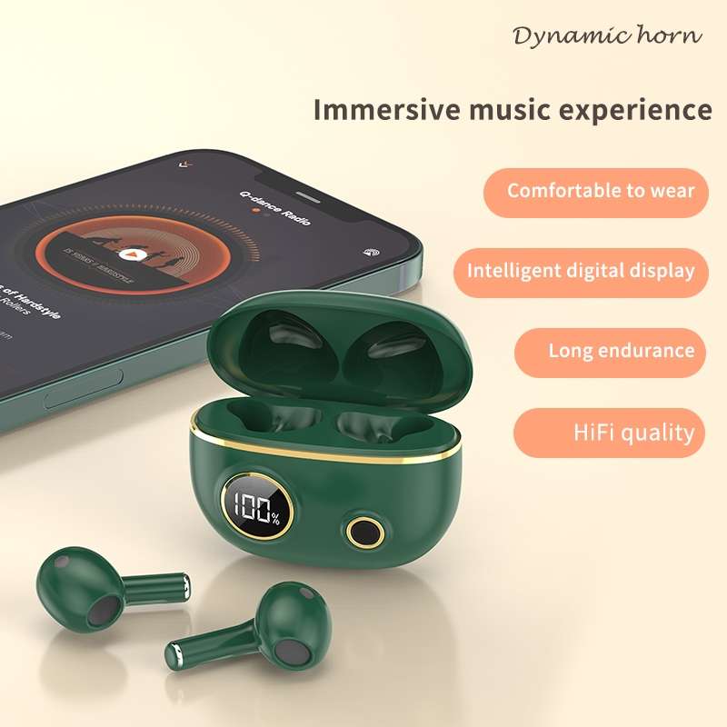 PRO100 TWS Bluetooth 5.2 Noise Canceling Waterproof Earphones 9D Stereo Sports Headphone with Chargi