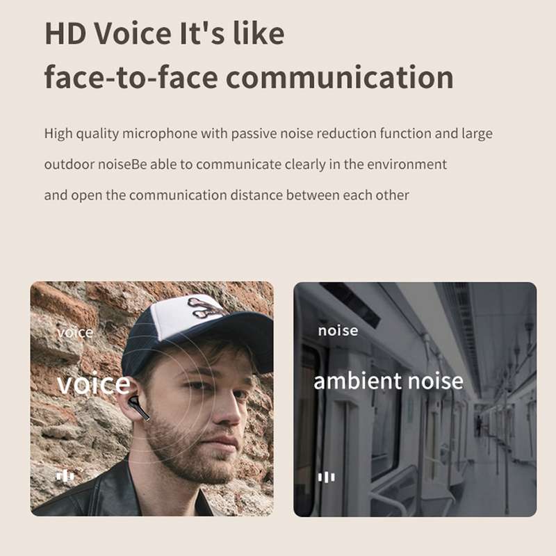 PRO100 TWS Bluetooth 5.2 Noise Canceling Waterproof Earphones 9D Stereo Sports Headphone with Chargi