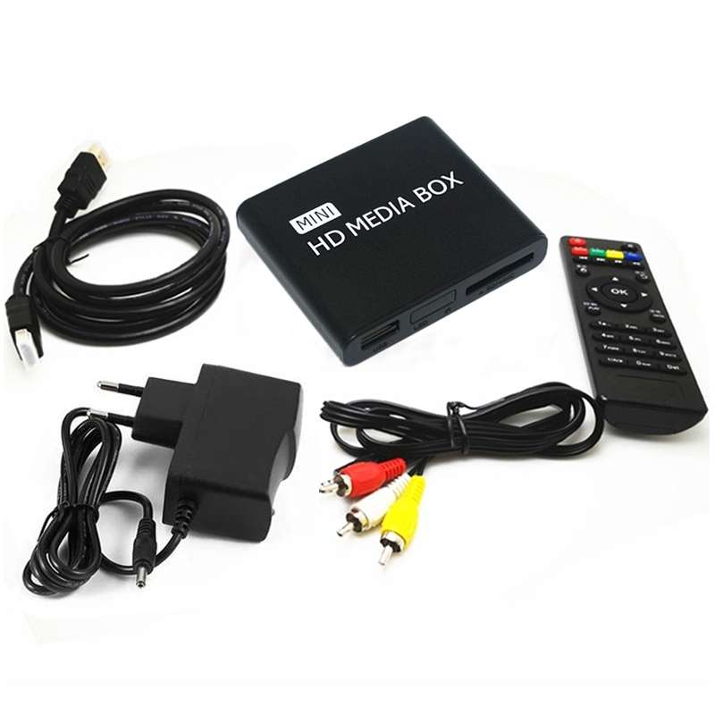 X9 Mini HD HDD Multimedia Player 4K Video Loop USB External Media Player AD Player(US Plug)