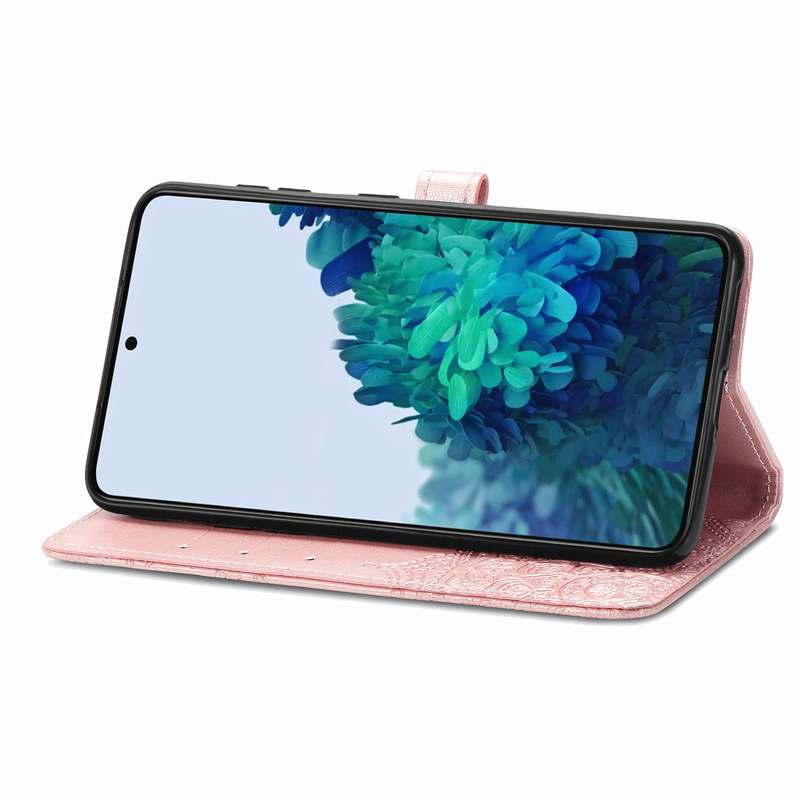 For Samsung Galaxy Z Flip 5G Diagonal Lanyard Embossed Card Phone Case(Pink)