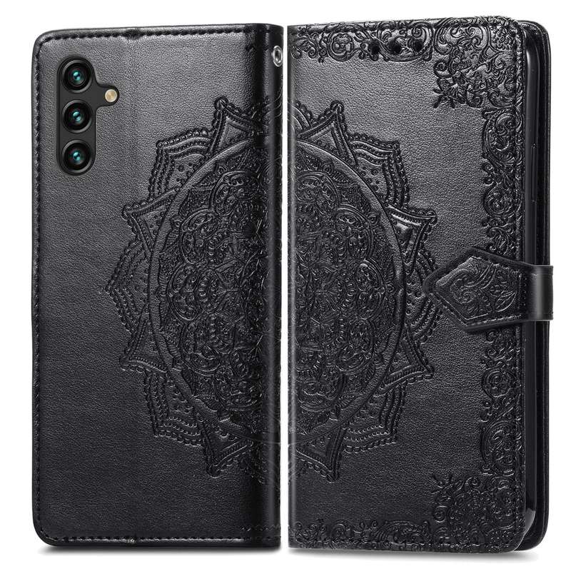 For Samsung Galaxy A13 5G Mandala Flower Embossed Horizontal Flip Leather Case with Holder & Card Sl