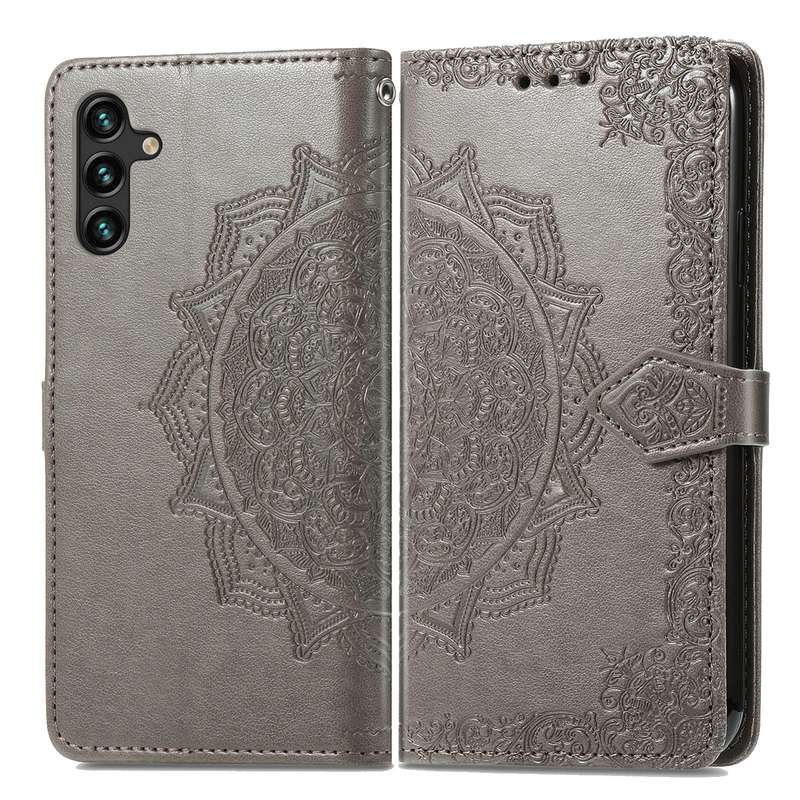 For Samsung Galaxy A13 5G Mandala Flower Embossed Horizontal Flip Leather Case with Holder & Card Sl