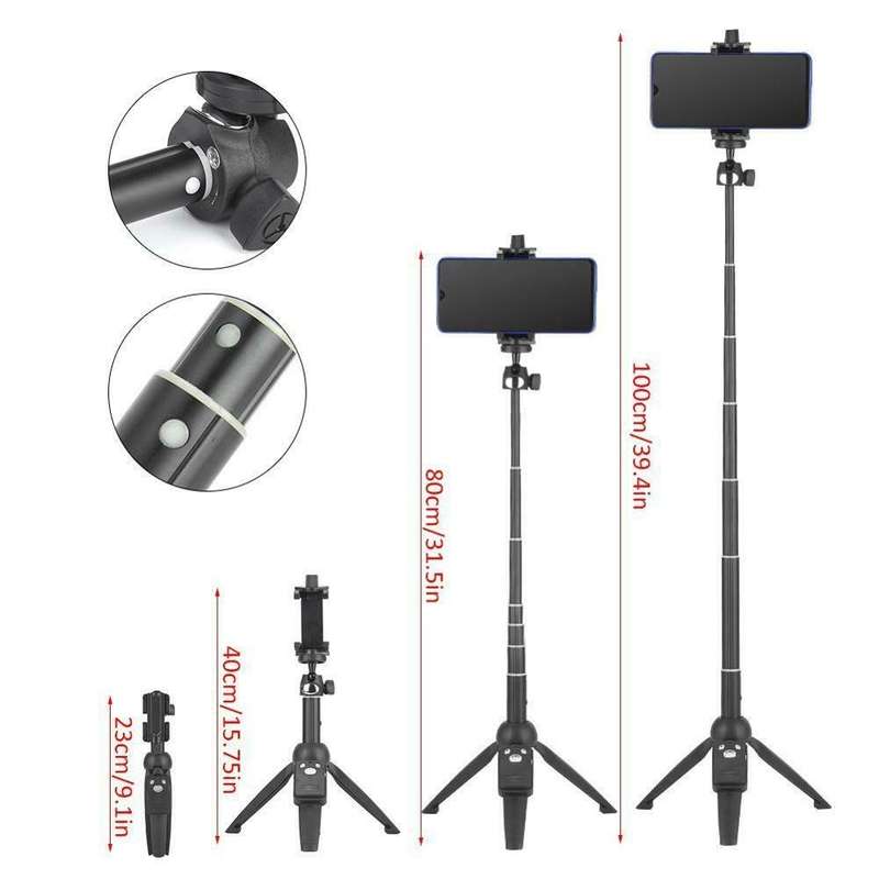 Yunteng YT-9928 3 in 1 Handheld Tripod, Monopod Selfie Stick, Bluetooth Remote Shutter for All Smart