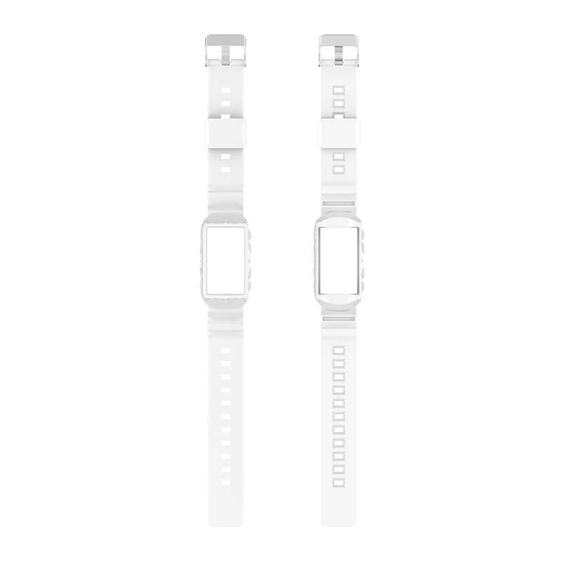 For Fitbit Charge 5 Silicone One Body Armor Watch Band(Black)